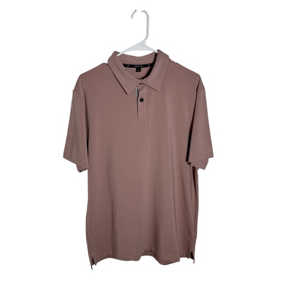 Public Rec Go-To-Polo Shirt Pink Performance Polo Men’s LG Stretch Office Casual - Picture 9 of 9